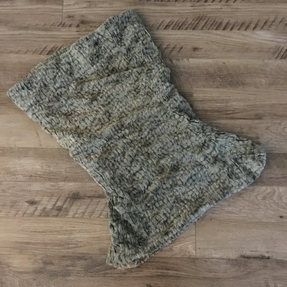 Fantasycore Faux Fur Yellow and Black Long Honeycomb Reversible Neck Warmer - Picture 7 of 15